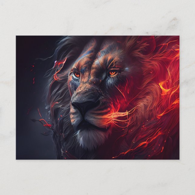 Cartes Postales Lion Rouge Vykort (Framsida)