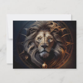 Cartes Postales Lion Zodiac Vykort