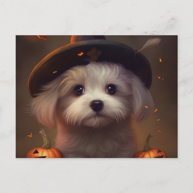 Cartes Postales Puppy Halloween Vykort (Framsida)