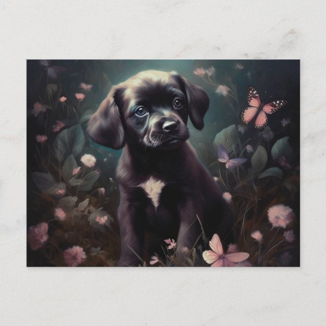 Cartes Postales Puppy Vykort (Framsida)