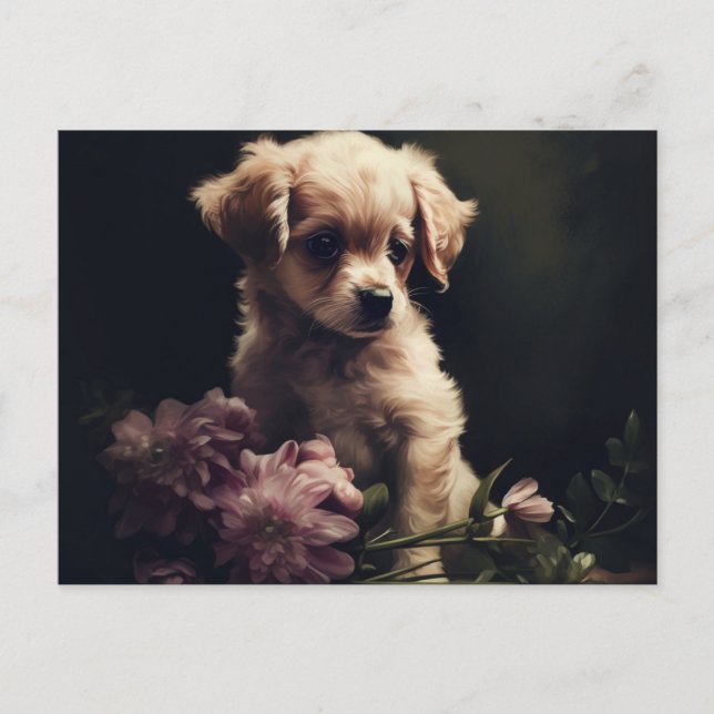 Cartes Postales Puppy Vykort (Framsida)
