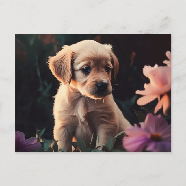 Cartes Postales Puppy Vykort (Framsida)