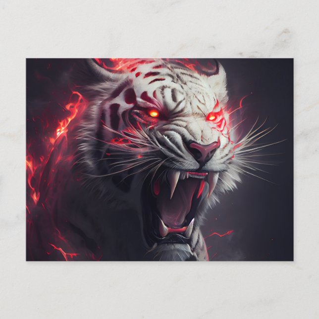 Cartes Postales  White Tiger Vykort (Framsida)