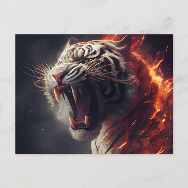 Cartes Postales  White Tiger Vykort (Framsida)
