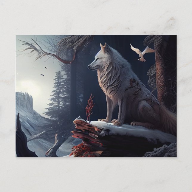 Cartes Postales  White Wolf Vykort (Framsida)