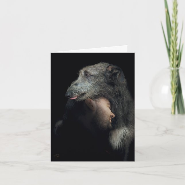 Cartes Pour Fêtes Annuelles Deerhound Helgkort (Framsida)