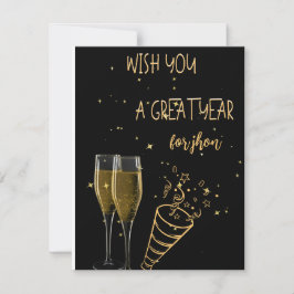 Cartes Pour Fêtes Annuelles handwritten elegant go Julkort