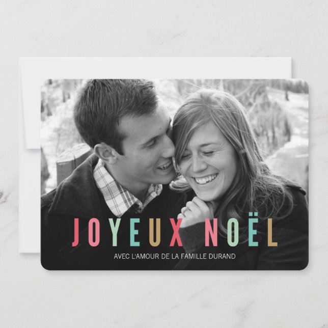 Cartesde noël foto | Joyeux Noel Julkort (Framsida)