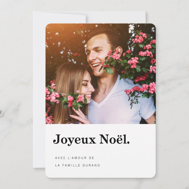 Cartesde noël foto | Joyeux Noel Julkort (Framsida)