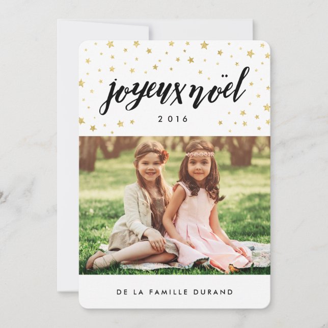 Cartesde noël foto | Joyeux Noel Julkort (Framsida)