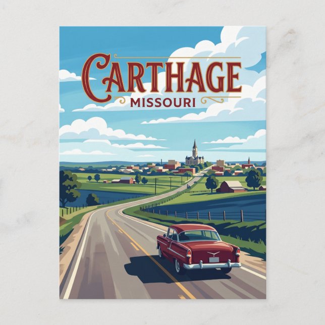 Carthage Missouri Vykort (Framsida)