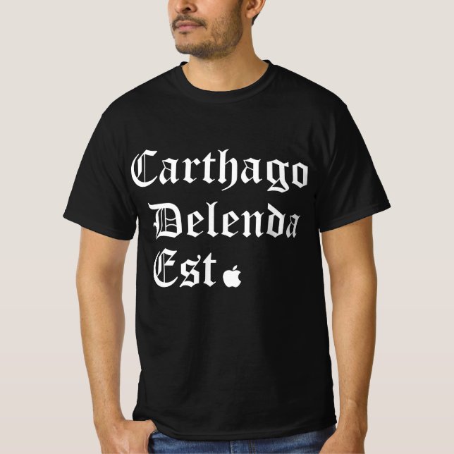  “Carthage Must Fall” - The Zuckerberg Statement T Shirt (Framsida)