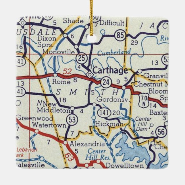 Carthage TN Julgransprydnad Keramik (Baksida)