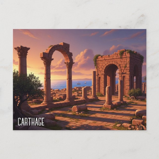 Carthage Tunisia Travel Vykort (Framsida)
