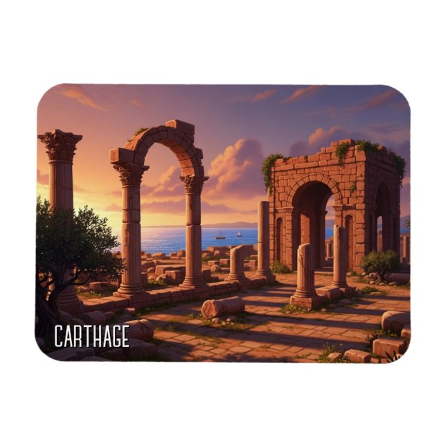 Carthage Tunisien Resa Magnet (Horisontell)