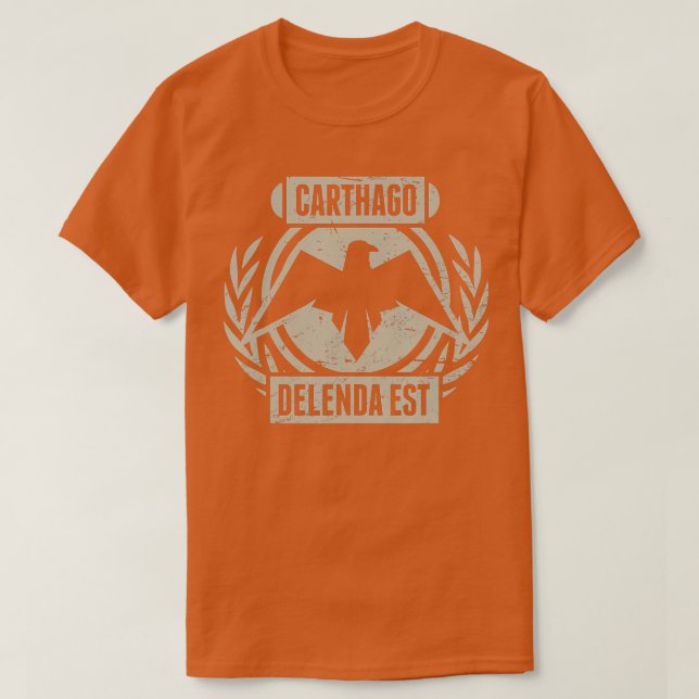 Carthago Delenda Est Ancient Rom Carthage T Shirt (Design framsida)