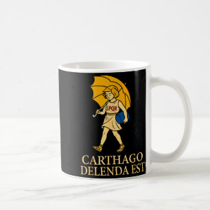 Carthago Delenda Est Rolig Romersk Historisk Klänn Kaffemugg