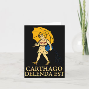 Carthago Delenda Est Rolig Romersk Historisk Klänn Kort