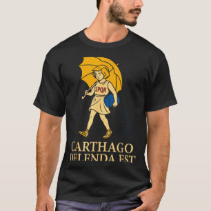 Carthago Delenda Est Rolig Romersk Historisk Klänn T Shirt