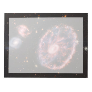 Carthjulet Galaxy och dess assistent Galaxies. Anteckningsblock