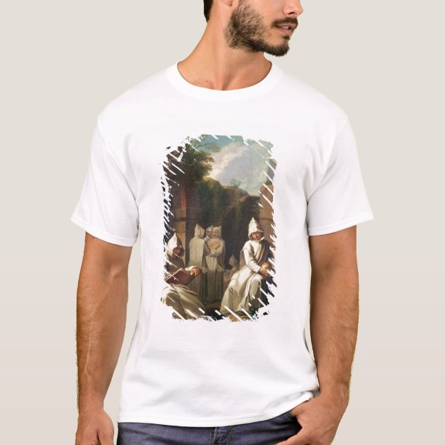 Carthusian munkar i meditation t shirt (Framsida)