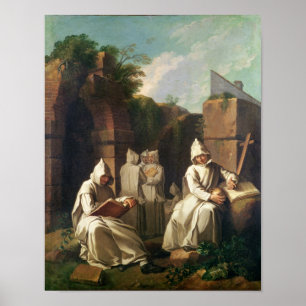 Carthusiansk Munk i Meditation Poster