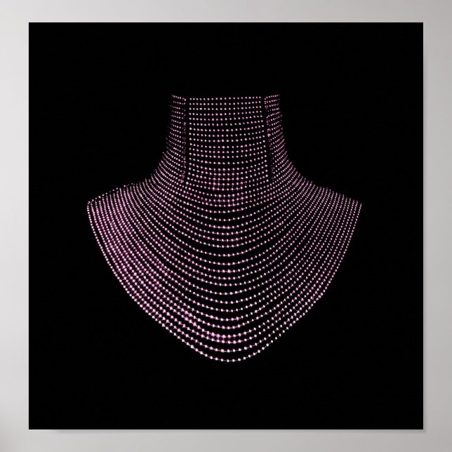 Cartierers Rosa Necklace ~ Poster 11x11,34 (Framsidan)