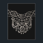 Cartierr Jewelry Necklace ~ Postcard Vykort<br><div class="desc">Visa dig själv! Ändrad vintage,  upphovsrättsskyddad.</div>