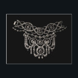 Cartierr Jewelry Necklace ~ Postcard Vykort<br><div class="desc">Lätt att anpassa! Om du vill ändra design, stil eller form klickar du på "CUSTOMIZE IT" när du är klar med designen, väljer kvantitet och klickar sedan på "LÄGG TILL KART" för att köpa. Ju mer du beställer desto mer spara pengar, även när du blandar med olika utformningar. TILLFREDSSTÄLLANDE ÄR...</div>