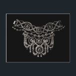 Cartierr Jewelry Necklace ~ Postcard Vykort<br><div class="desc">Lätt att anpassa! Om du vill ändra design, stil eller form klickar du på "CUSTOMIZE IT" när du är klar med designen, väljer kvantitet och klickar sedan på "LÄGG TILL KART" för att köpa. Ju mer du beställer desto mer spara pengar, även när du blandar med olika utformningar. TILLFREDSSTÄLLANDE ÄR...</div>