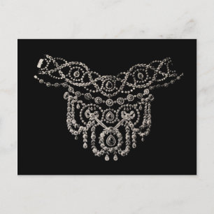 Cartierr Jewelry Necklace ~ Postcard Vykort