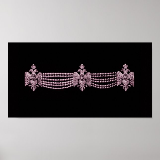 Cartierr Rosa Necklace ~ Skriv ut Poster (Framsidan)