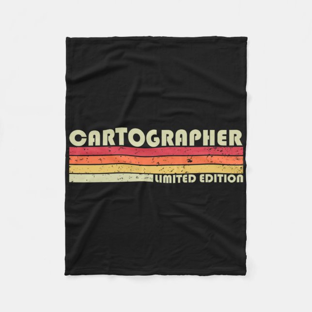 Cartograf Funny Yrke Yrke Yrke Födelsedag W Fleecefilt (Framsidan)