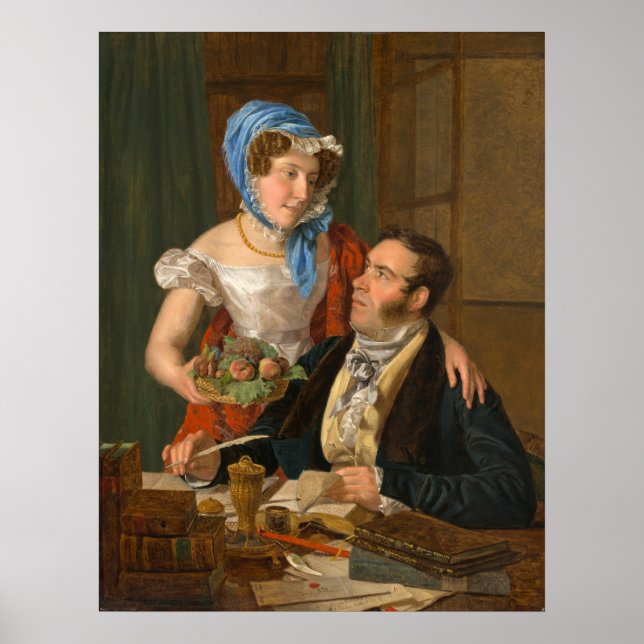 Cartografen Professor - Waldmüller Fine Art Poster (Framsidan)