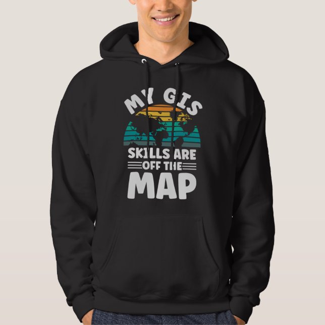 Cartography Topography Mapping Geographer Hoodie (Framsida)
