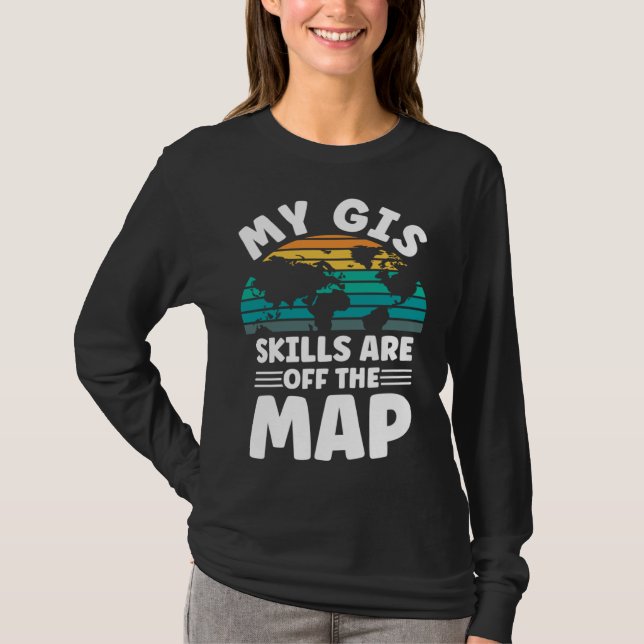 Cartography Topography Mapping Geographer T Shirt (Framsida)