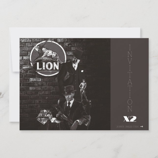 CARTON INVITATION ORIGIN X2 DRESS CODE PROHIBITION INBJUDNINGAR (Framsida)