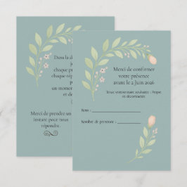 Cartons réponses de mariage RSVP OSA Kort