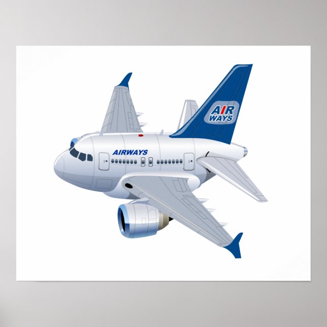 Cartoon airplane poster (Framsidan)