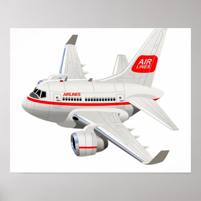 Cartoon airplane poster (Framsidan)