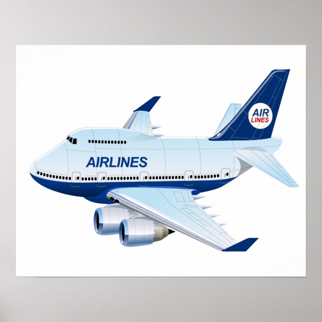 Cartoon airplane poster (Framsidan)