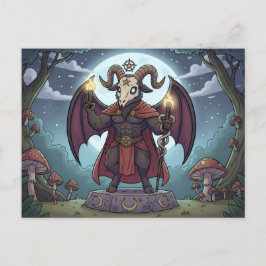 Cartoon Baphomet Vykort