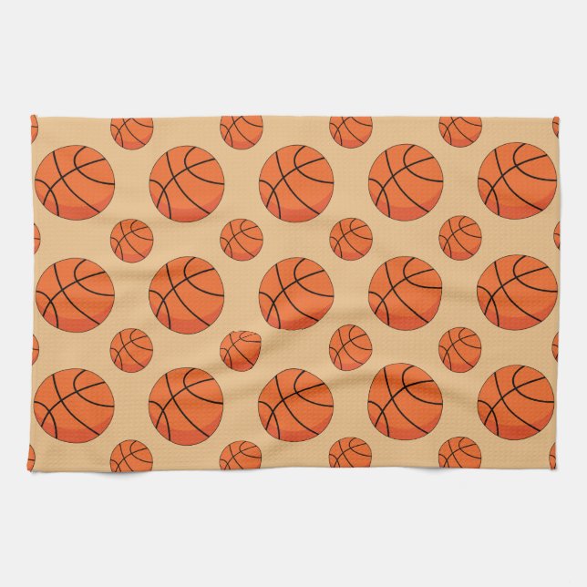 Cartoon Basketball Ball Kökshandduk (Horisontell)