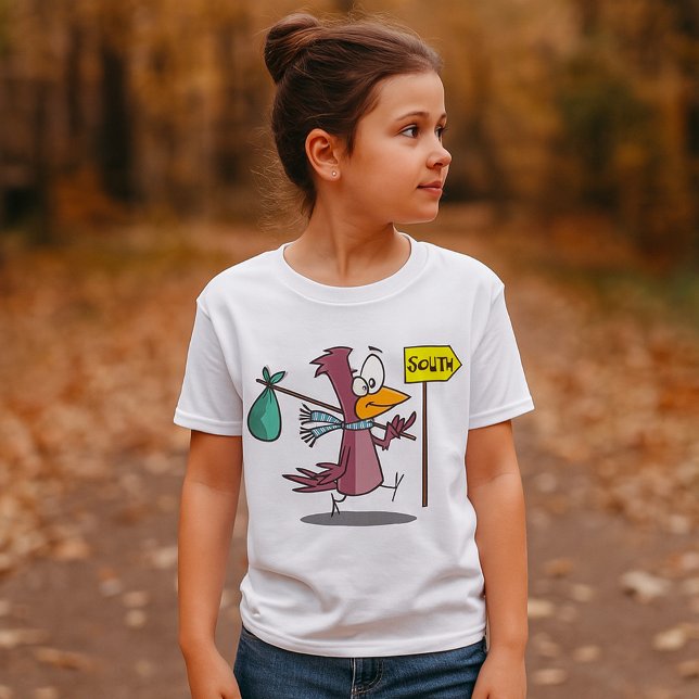 Cartoon Bird Travelling South T-Shirt (Skapare uppladdad)