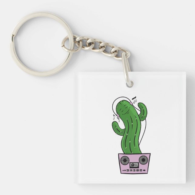 Cartoon Cactus with Headphones and Boombox as Pot (Framsidan)