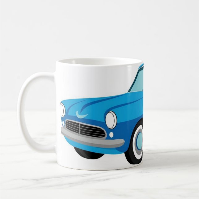 Cartoon Car Designed Mug Kaffemugg (Vänster)