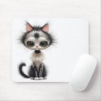 Cartoon Cat With Pearl Necklace