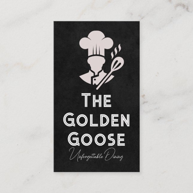 Cartoon Chef Logo | Restaurant Visitkort (Framsida)