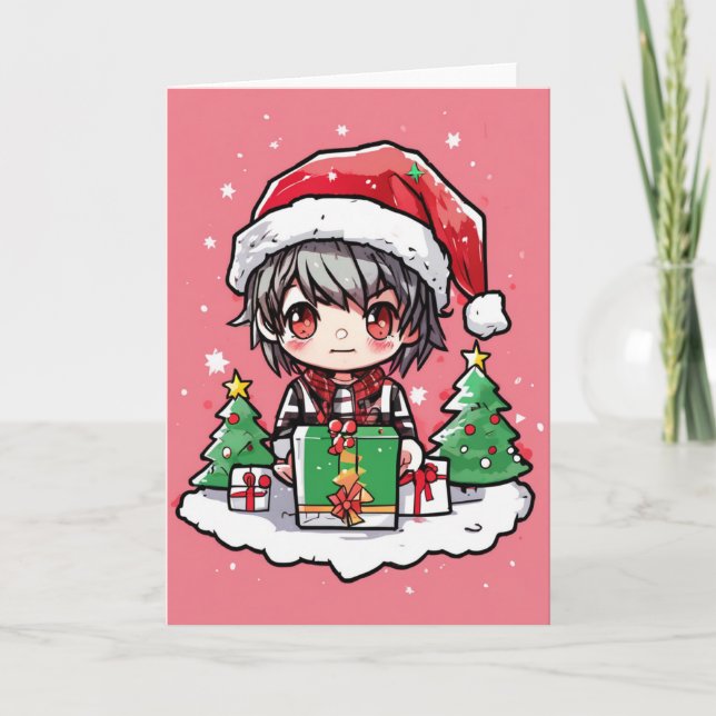 cartoon christmas card kort (Framsida)