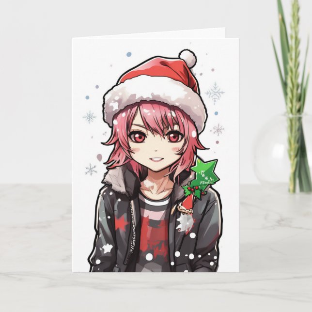cartoon christmas card kort (Framsida)